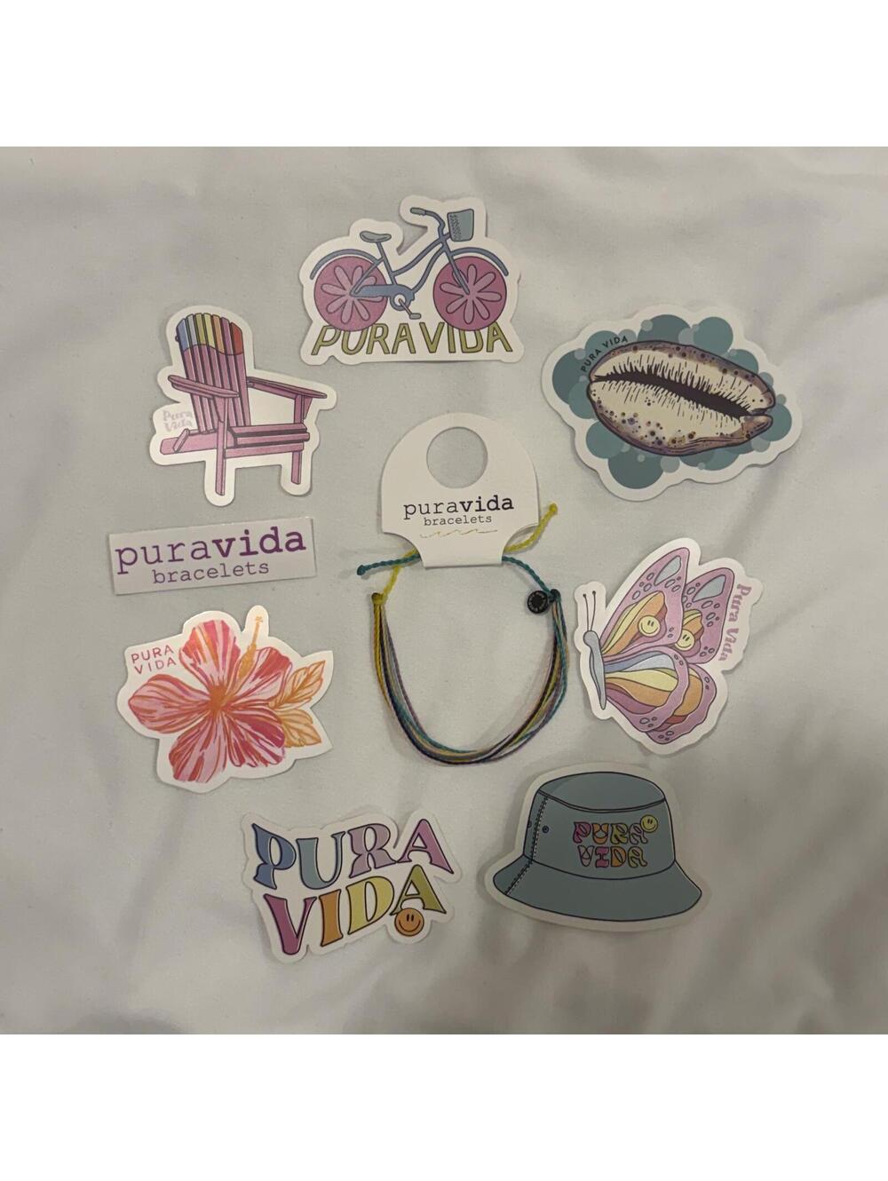 Pura Vida Waterproof Bracelet and Stickers
